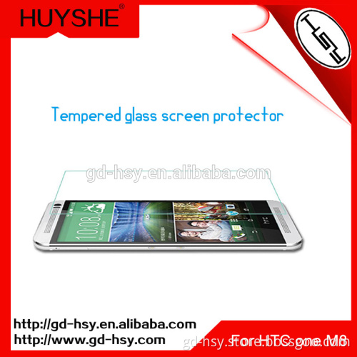 HUYSHE Whole Transparent 0.33mm 2.5d Premium Tempered Glass Screen Protector For HTC ONE m8